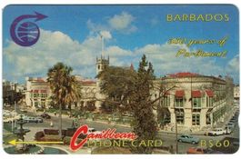 Telefonkarte Barbados BAR-3D 1990 Parlament