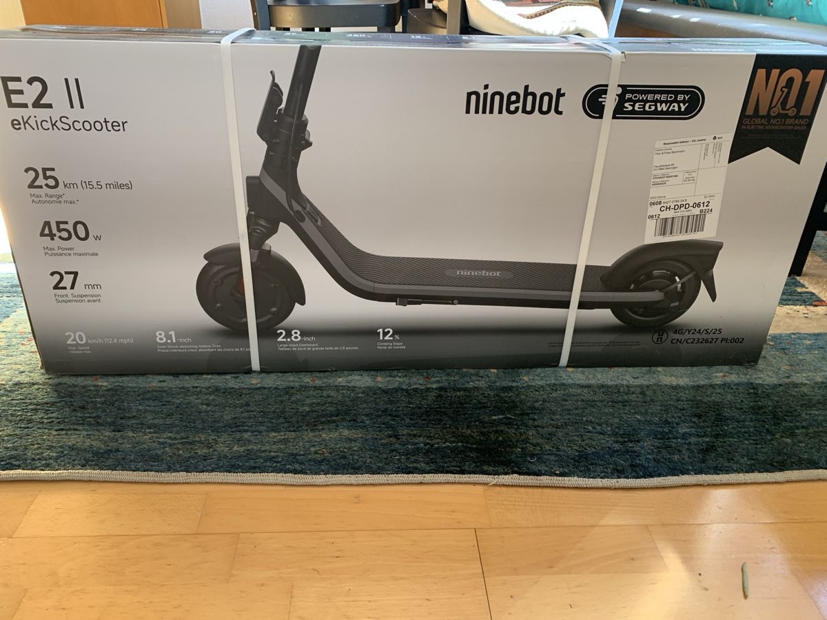Kickboard: Ninebot E2 ll eKickScooter 25 km, 20 kmax. – Nuovo e nell'imballaggio originale da Meiringen venduto da Kathibachmann 6