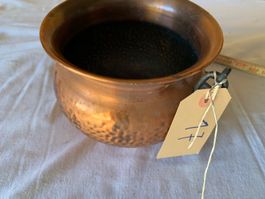 Kupfertopf gehämmert mit Henkel ca. 19cm breit