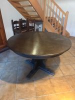 Table à rallonge en bois avec lot de 4 chaises
