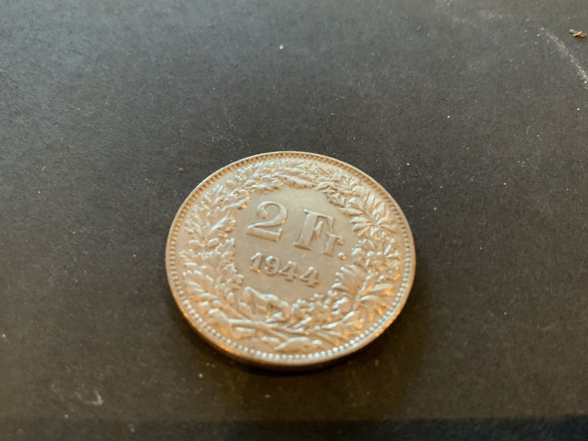 Tutti le monete: 1944 2 FRÄNKLER SILBER SS++ – Usato da Beinwil am See venduto da Ricri 1