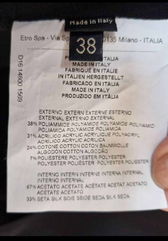 Etro Cappotti: Edler Mantel, Gr 34/36 von Etro – Nuovo (secondo la descrizione) da Heiden venduto da sab_rzm2 2