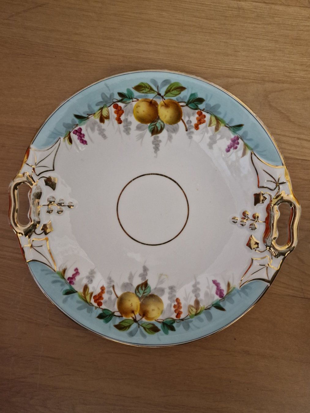 Piatti di portata: Vintage Servierplatte mit Fruchtdekor, Durchmesser ca. 26cm – Usato da Zürich venduto da Allerlei_Shop