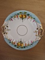 Vintage Servierplatte mit Fruchtdekor, Durchmesser ca. 26cm