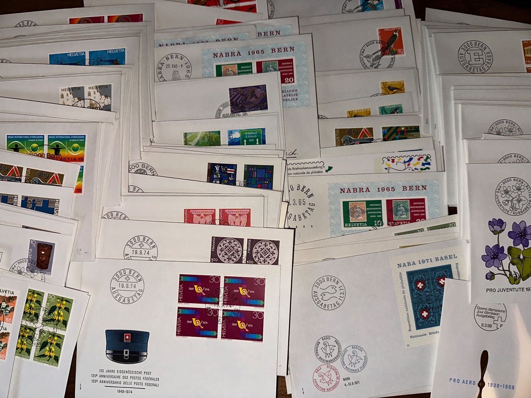 Tutti i francobolli: FDC Ersttagsumschläge ca. 125 Stk. – Usato da Stettfurt venduto da 2442 2