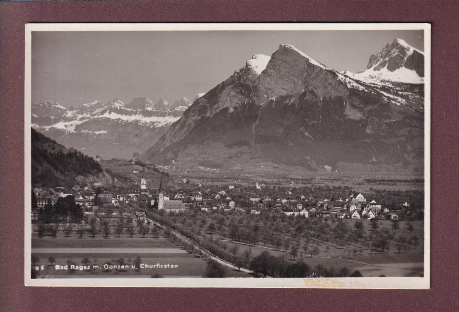 Cartoline postali: BAD RAGAZ - Gonzen - Churfirsten – Usato da Pully venduto da nicecards