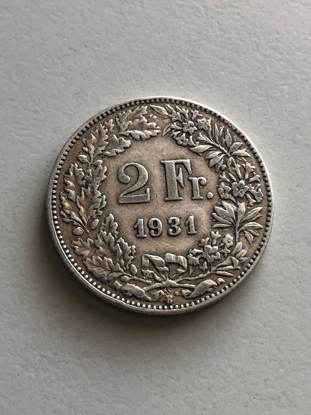 Alle Münzen: 2 Fr. 1931 – Gebraucht aus Schötz von Odpa