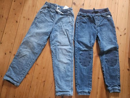 2 tolle, gefütterte Jeans 134, H&M und Kids