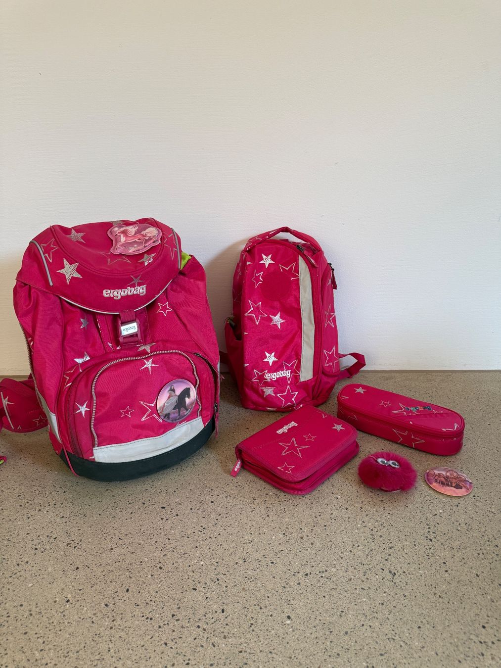 Ergobag Kindertaschen: Ergobag Schulrucksack Set Pink Sterne – Gebraucht aus Wohlen AG von sel_2zd6