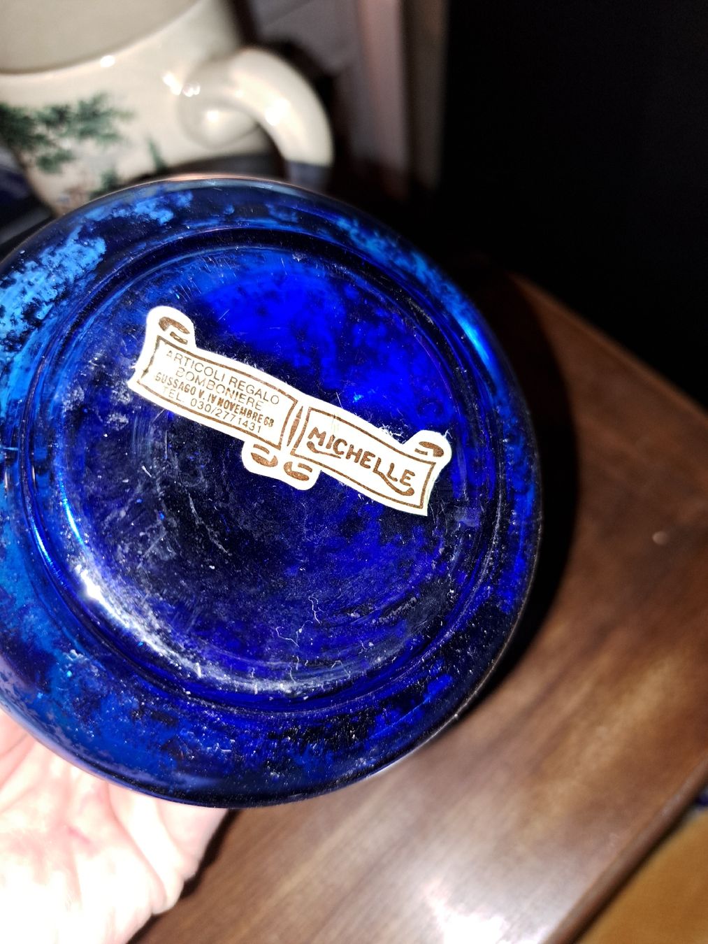 Vasen & Gefässe: Blaue Vase mit Silbermuster, Vintage  – Gebraucht aus Kölliken von Upcycling-by-Mc-TAM 6