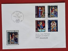 PRO PATRIA SATZBRIEF BESUCH PAPST GENF PAPE PAUL GENEVE 1969
