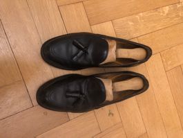 Crockett and Jones Black Cavendish Tassel Loafers UK 9