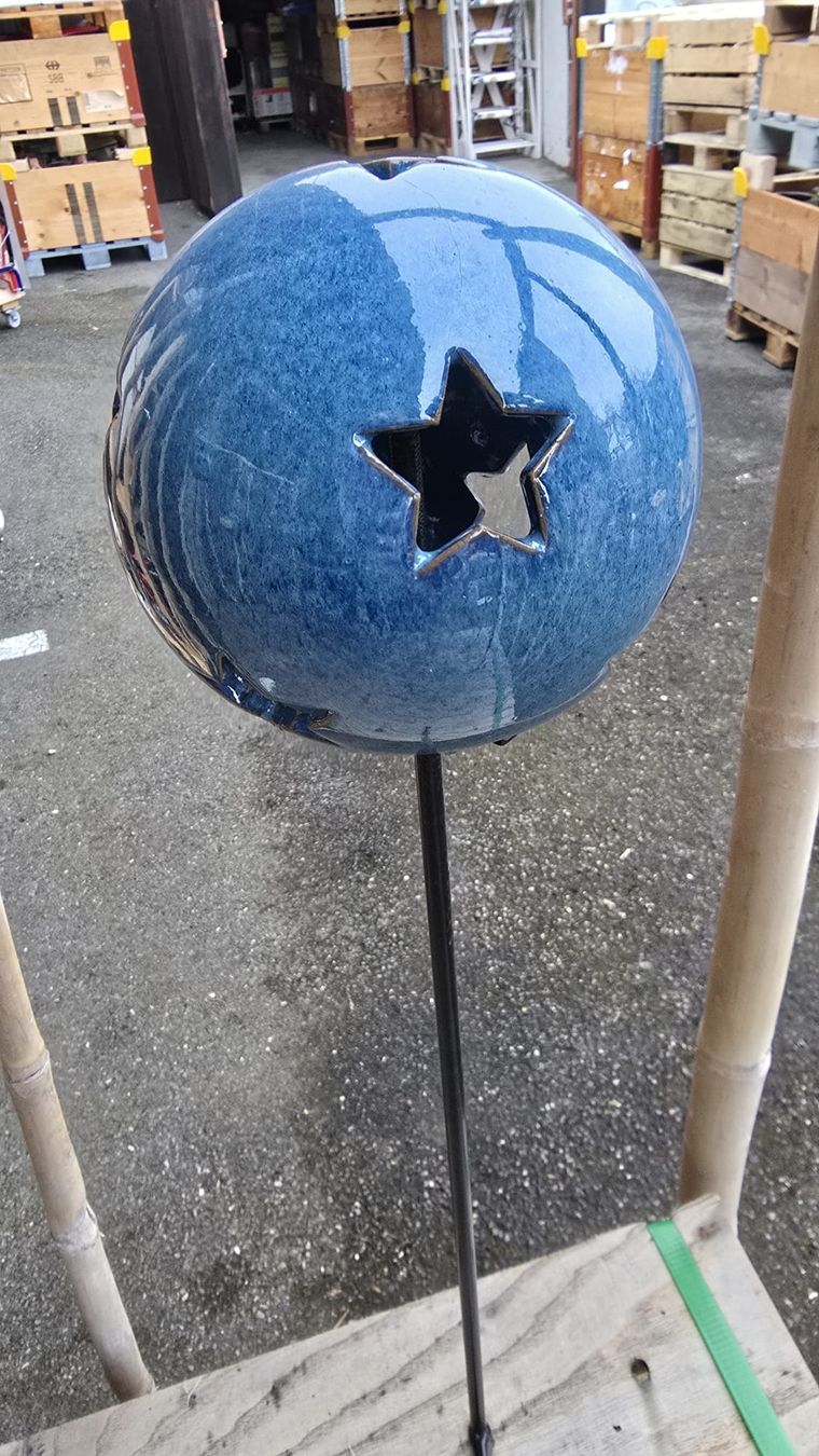 Tutte le decorazioni: Keramik Gartenkugel Dekokugel Stern 17cm – Nuovo e nell'imballaggio originale da Dussnang venduto da kevin0812 1