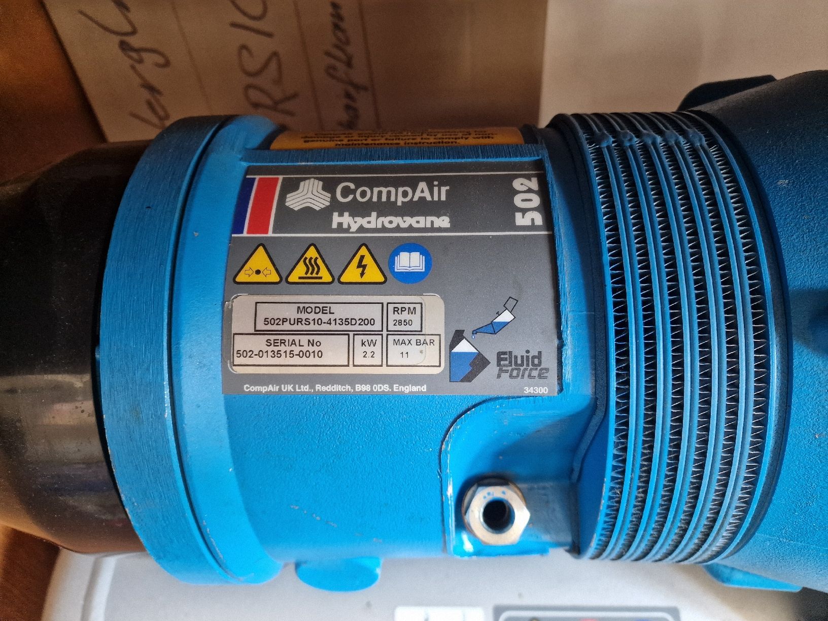 Compressori: CompAir Hydrovane Kompressor 502 – Difettoso da Hinwil venduto da strunning 2
