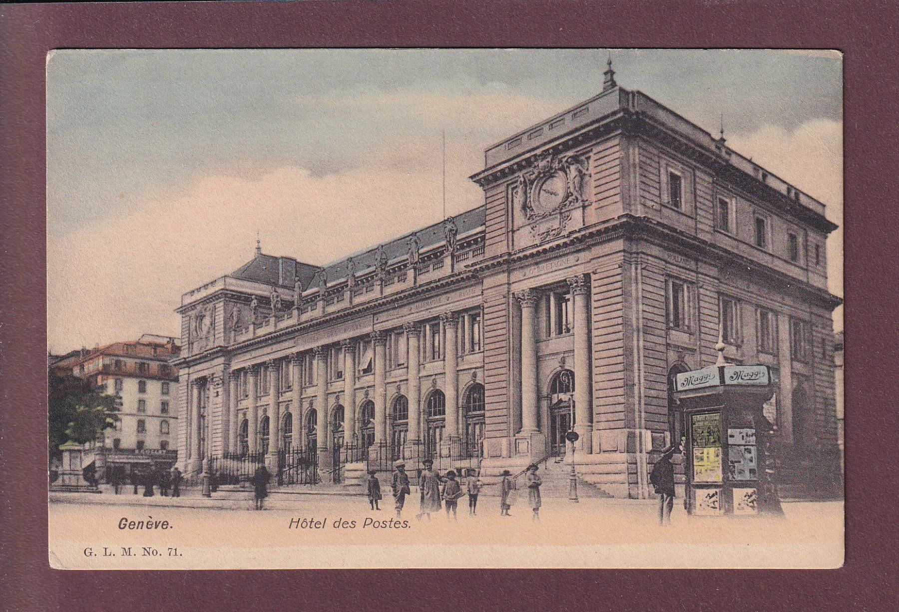 Ansichtskarten: GENEVE - Hôtel des Postes – Gebraucht aus Pully von nicecards