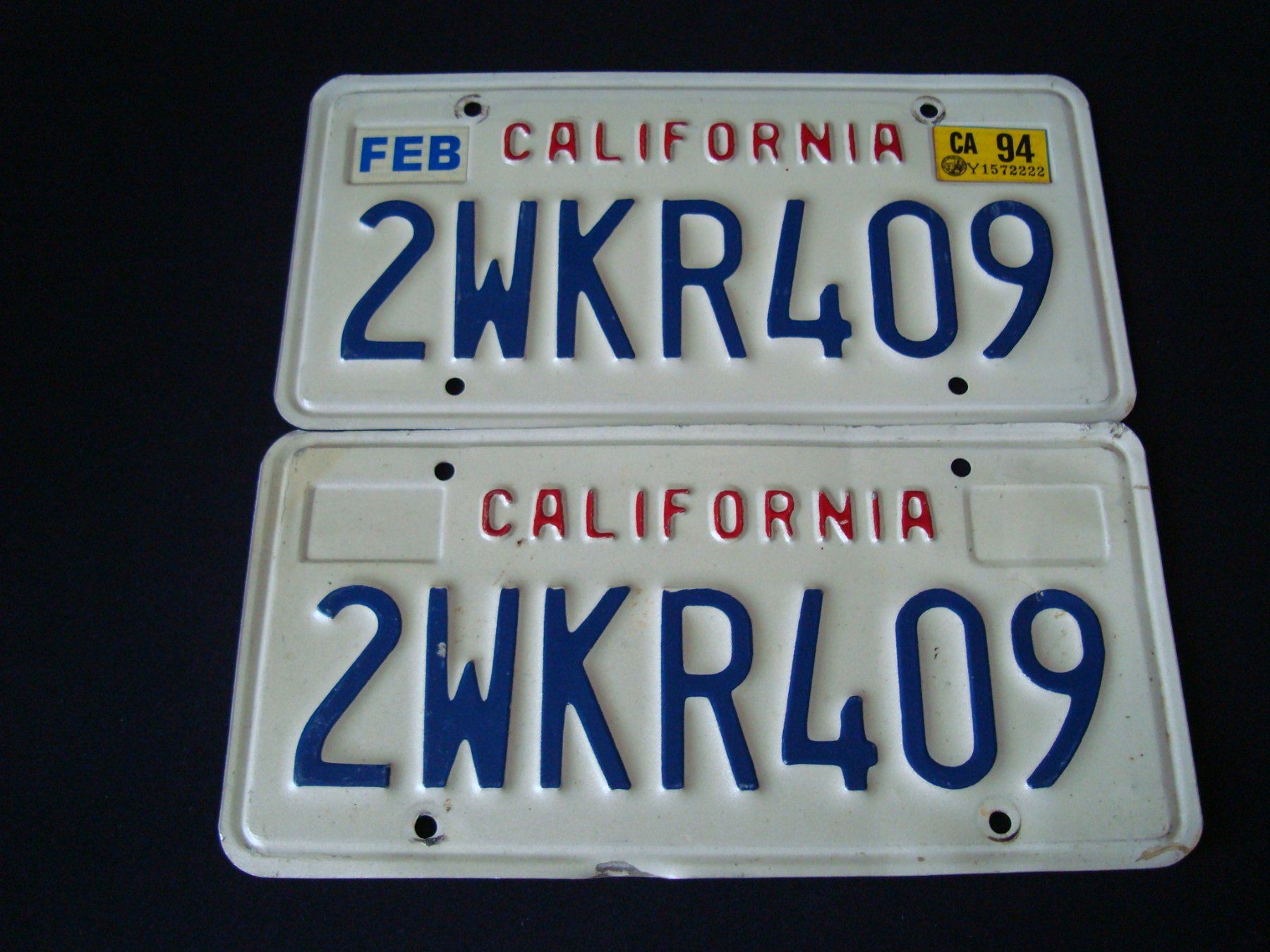 Schilder: CALIFORNIA 2WKR409 – Gebraucht aus Scherz von 5246