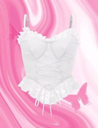 Weisses Corsagentop Gr S/M *neu*