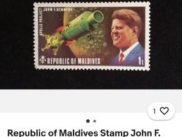 Malediven Republik, Apollo,🚀, kennedy Marke, timbre,1974