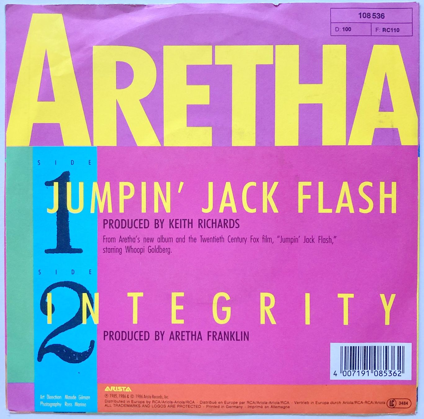 Dischi in vinile: ROLLING STONES / KEITH RICHARDS / ARETHA FRANKLIN - JUMPIN' – Usato da Bottens venduto da hotter-than-hell 1