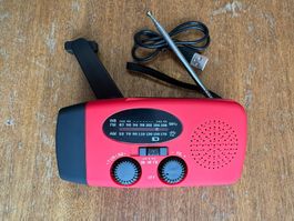 Notfall- Radio mit Kurbel, Solar, Taschenlampe NEU