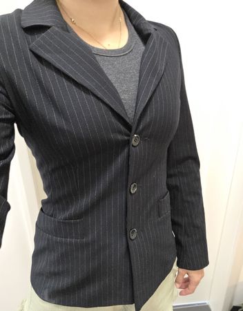 Kookai Black Blazer with Stripes