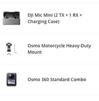 DJI Osmo 360 / Dji Mic Mini / Dji motorbike mount original