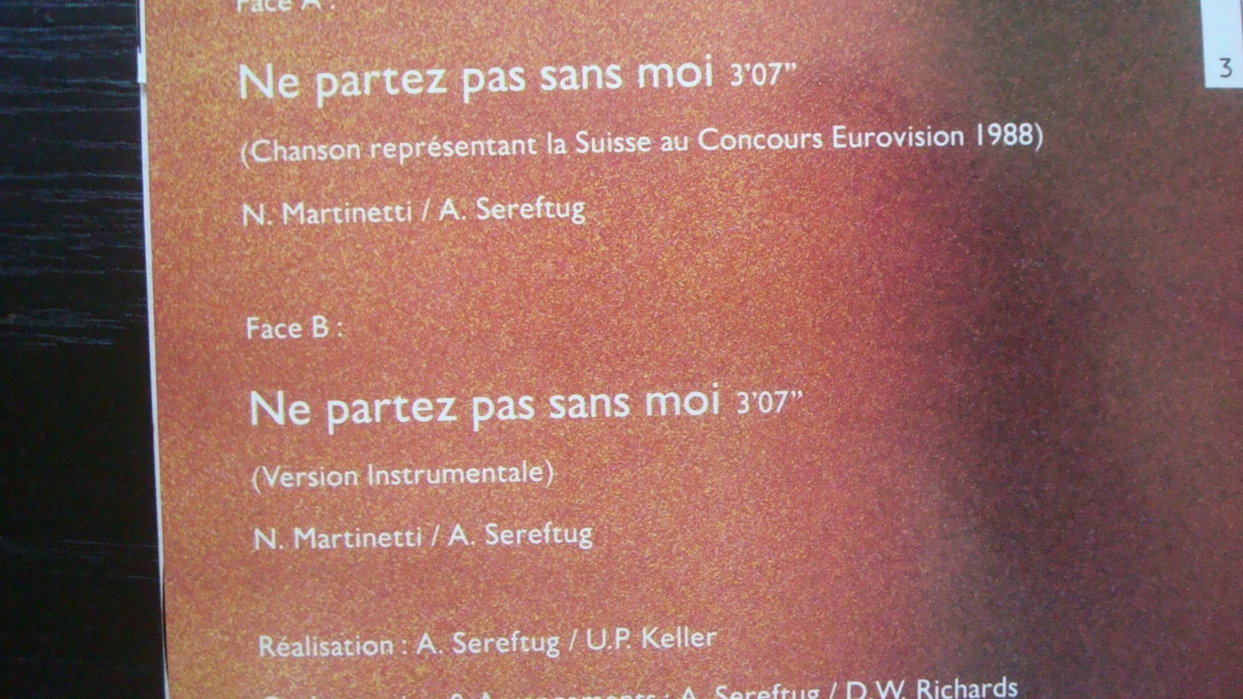 Vinyles: Celine Dion "Ne partez pas sans moi" 1988 – D'occasion à Münchenstein par Pesci6 1