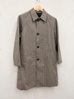 Prada -  Water-Repellent Mac Coat – Brown white pattern S/M