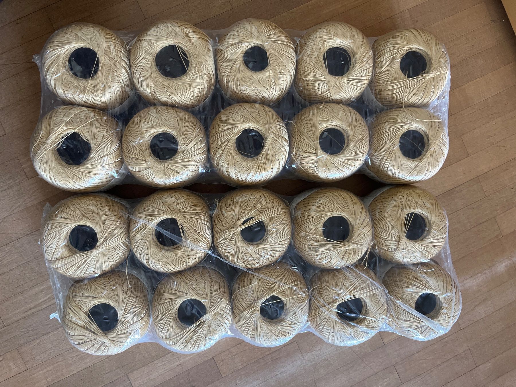 Lang Yarns Lana: Baumwolle gelb-beige, 20 Knäuel – Nuovo e nell'imballaggio originale da Dagmersellen venduto da mas_zpx9