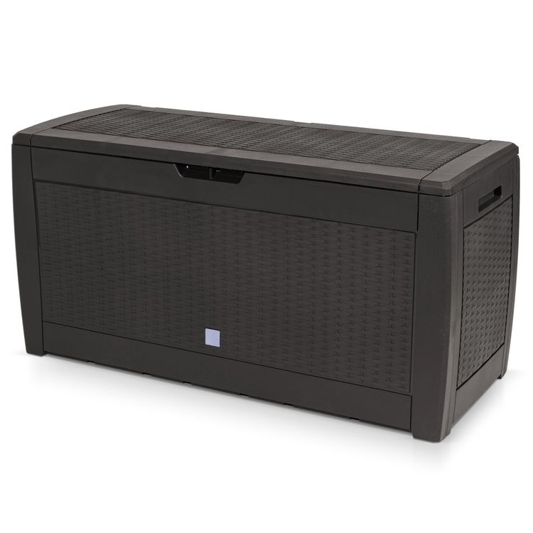 Gartenbox In Holzoptik – Auflagenbox Oder Kissenbox Aus Polypropylen, 190L Oder 280L Volumen, Anthrazit