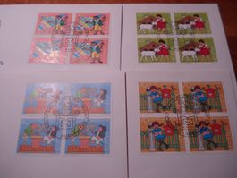 Pro Juventute 1984, FDC Satz + 4erblocks, Kinderbücher
