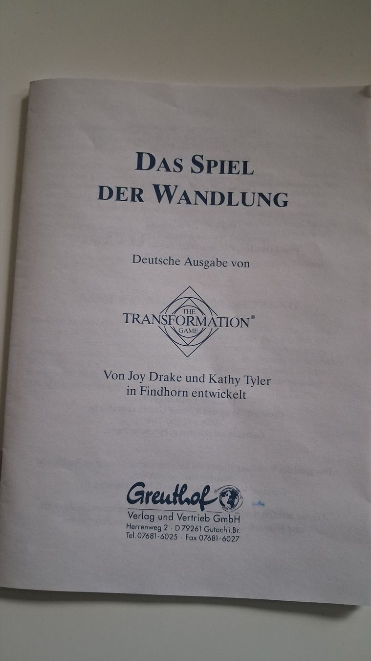 Spiele: Das Spiel der Wandlung – Gebraucht aus Wolfhausen von censi1 1