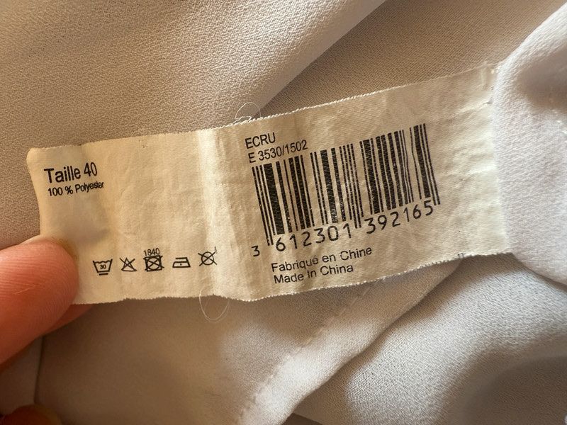 Top: Blouse / Chemisier élégant  Monoprix fluide blanc T.40 – Usato da Lausanne venduto da Stephaniesdressing 7
