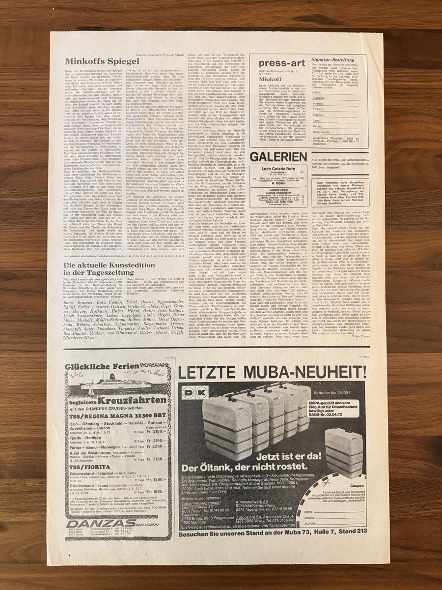 Grafica & Litografie: Minkoff - Offsetdruck handsigniert – Usato da Solothurn venduto da NUVICO 4