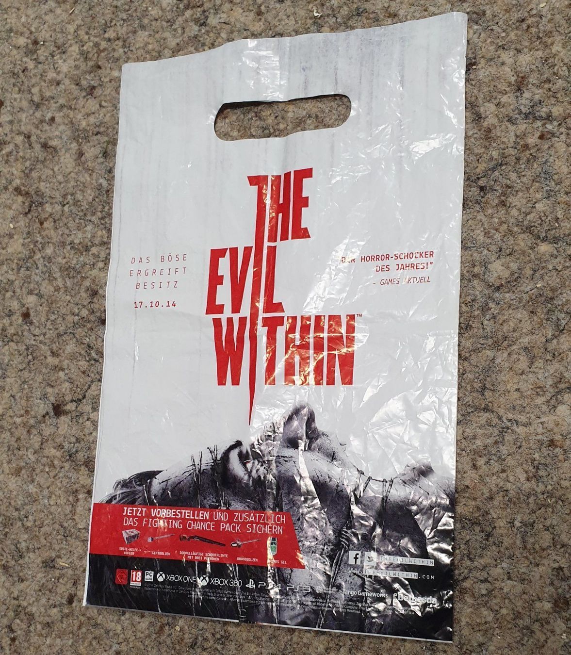 Sony Giochi: The Evil Within - Kleine Promo Einkaufstasche – Usato da Reinach BL venduto da _MasterK_