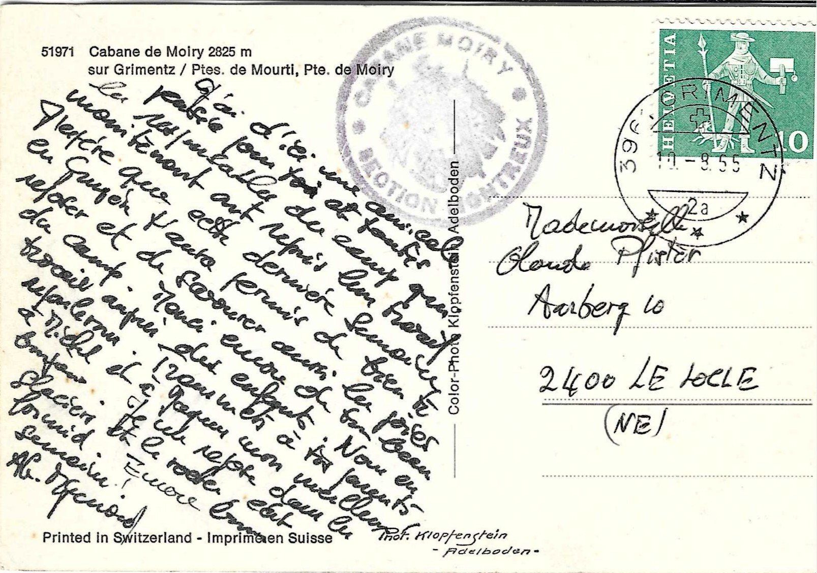Cartoline postali: Cabane CAS de Moiry – Usato da Savagnier venduto da Ne2065 1