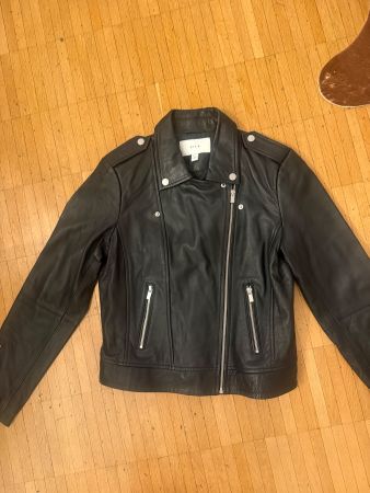 VILA Lederjacke, Grösse 38, Schwarz, ungetragen!