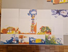 alte vintage Diddlblätter, 8x A4