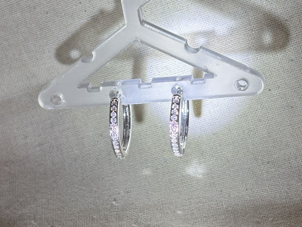 Orecchini pendenti & Orecchini a lobo: Silver 925 Hoop Earrings with Stones – Nuovo (secondo la descrizione) da Nyon venduto da My_wardrobe
