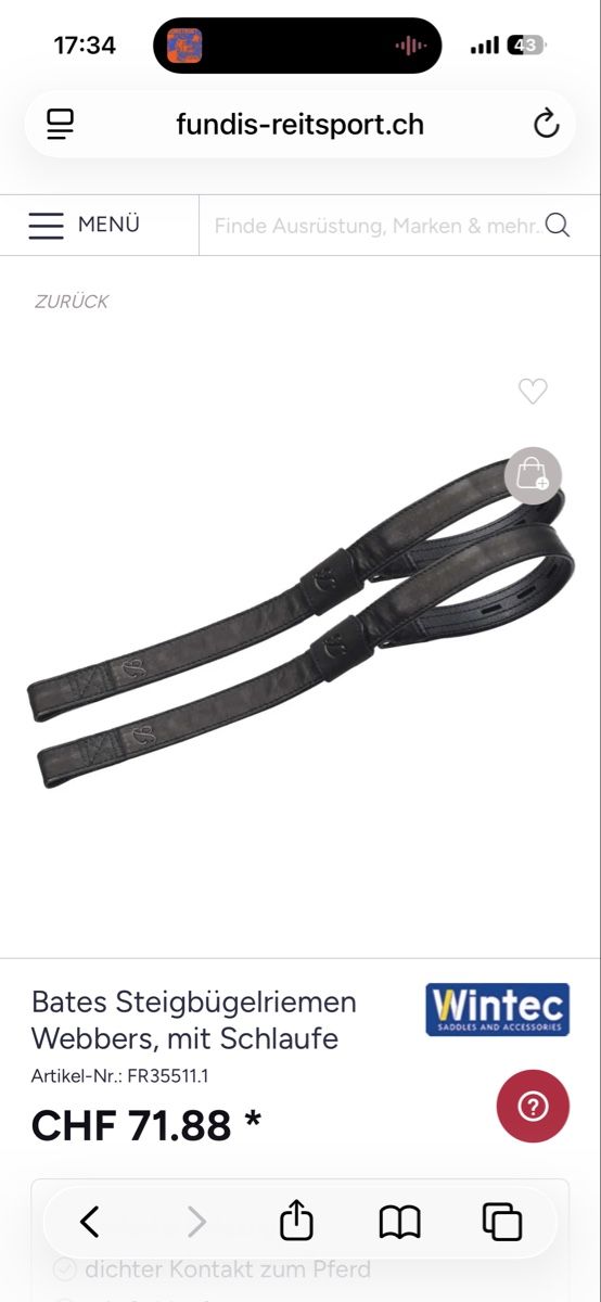 Selle & Accessori: Steigbügelriemen – Usato da St. Gallen venduto da may_8fbd 4