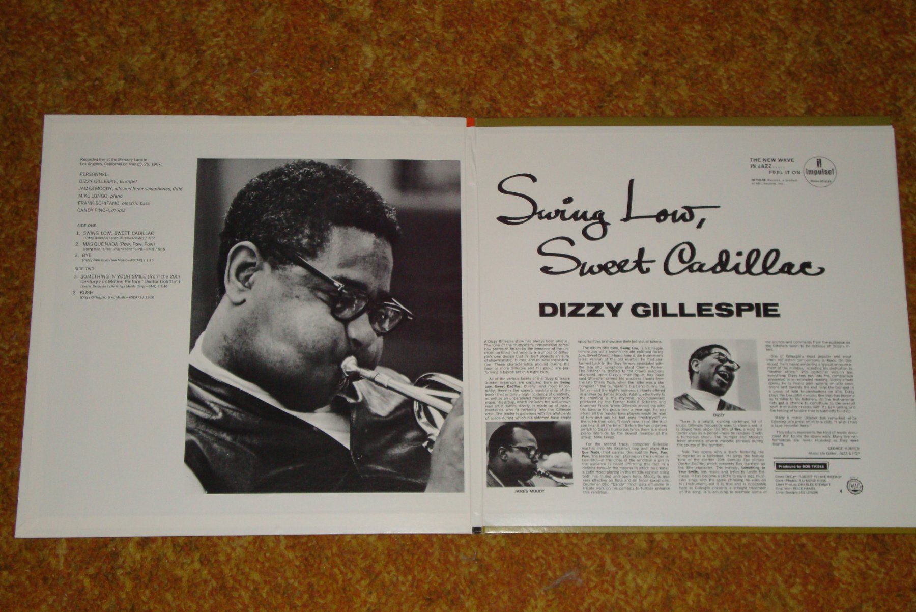 Dischi in vinile: DIZZY GILLESPIE - Swing low sweet Cadillac - Label impulse – Usato da Bern venduto da Uli_10_11 1