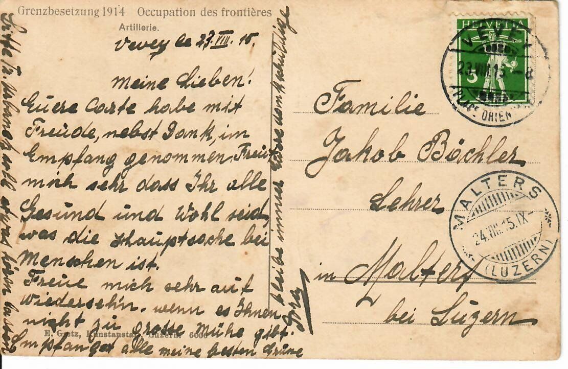 Cartoline postali: Militär - Pferde 1915 – Usato da Hochdorf venduto da Ziegel-16 1