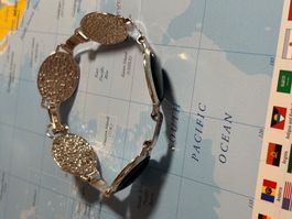 Armband 925 Silber, 19,5 cm Lang mit blauen Steinen