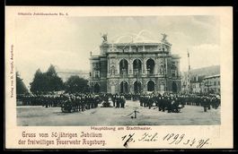 Ganzsache PP15 D12 /02: Augsburg, 50-j