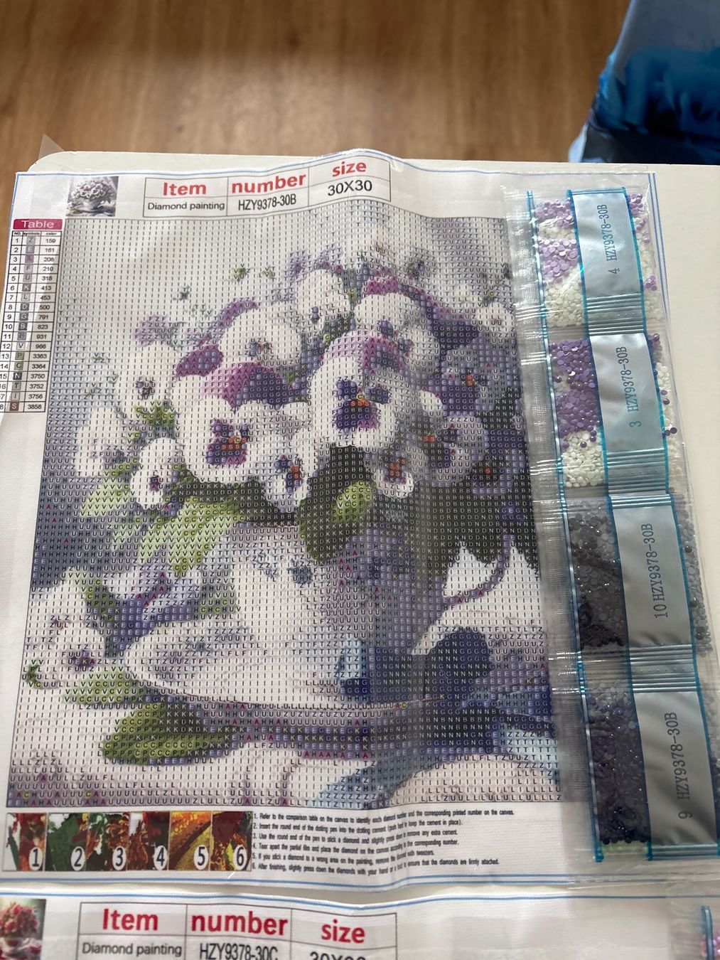Bastelsets: 4x  Blumen Diamond Paiting 30x30 – Neu (gemäss Beschreibung) aus Amriswil von SCHLOSSGEISTLI