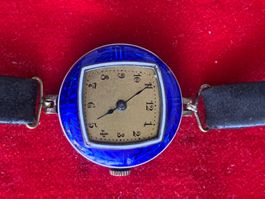 Montre Femme- Vintage Émail plaqué Or - Fonctionne à réviser