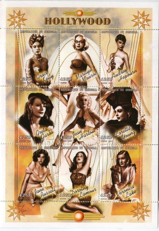 Tutti i francobolli: Block "Grace Kelly, Audrey Hepburn, Marilyn Monroe". – Nuovo e nell'imballaggio originale da Basel venduto da Butsch5