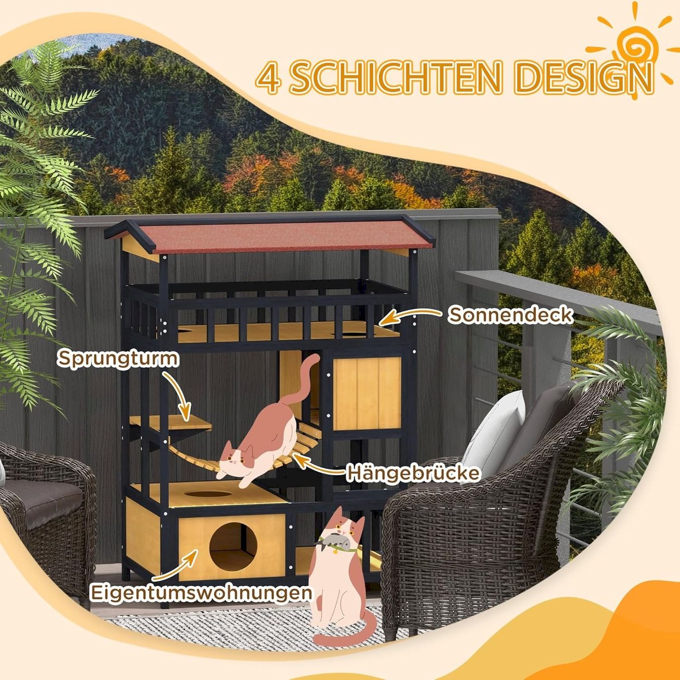 Altro in Accessori per animali: PawHut Katzenhaus mit Plattformen – Nuovo e nell'imballaggio originale da Bottighofen venduto da zaap 2