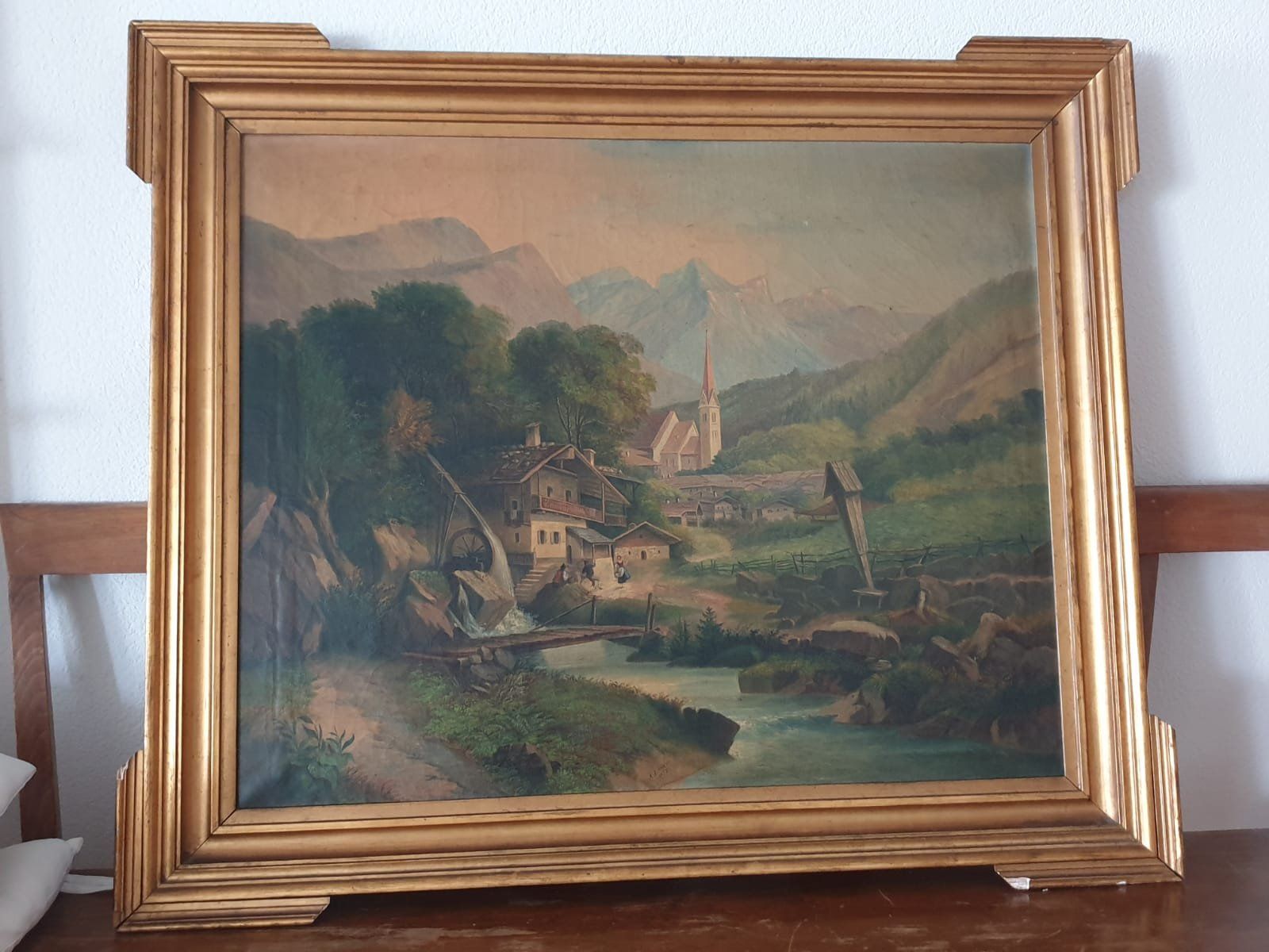 Gemälde: Bild / Ölgemälde von A. Lehner: "Mühle" – Gebraucht aus Bern von Philipp8578