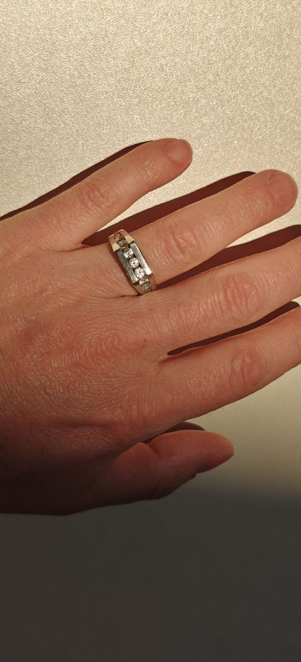 Anelli: Herren Ring 925 Silber mit 7 White Saphire – Usato da Affoltern am Albis venduto da chassa2 1